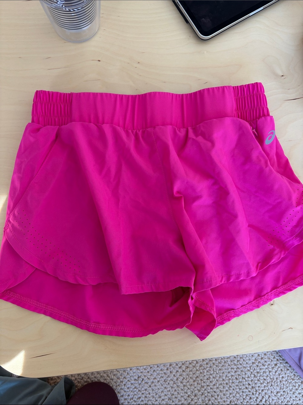 Asics Hot Pink Women's Athletic Shorts - Size Small